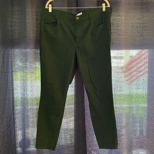 Hunter Green Sateen Skinny Jeans